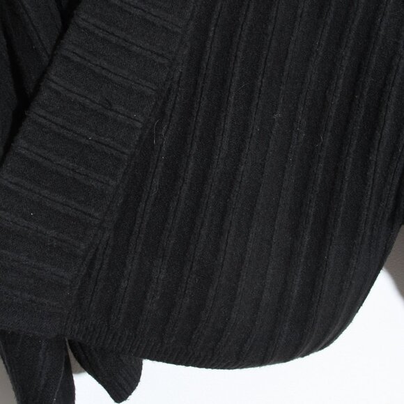 Lululemon Twin Rib Sweater Wrap Cardigan Black Chunky Knit Wool Size XL / XXL - Picture 8 of 16